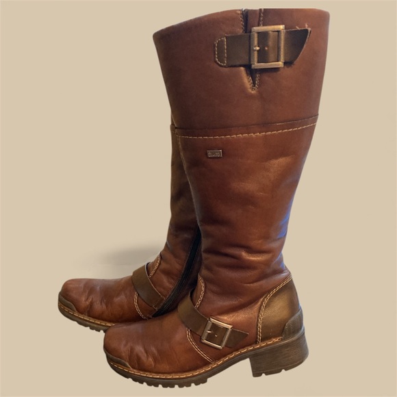 Brown Rieker 74385 Sybille 85 High Boots Size 38 (7) EUC - Picture 6 of 12